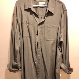 Olive green button up shirt